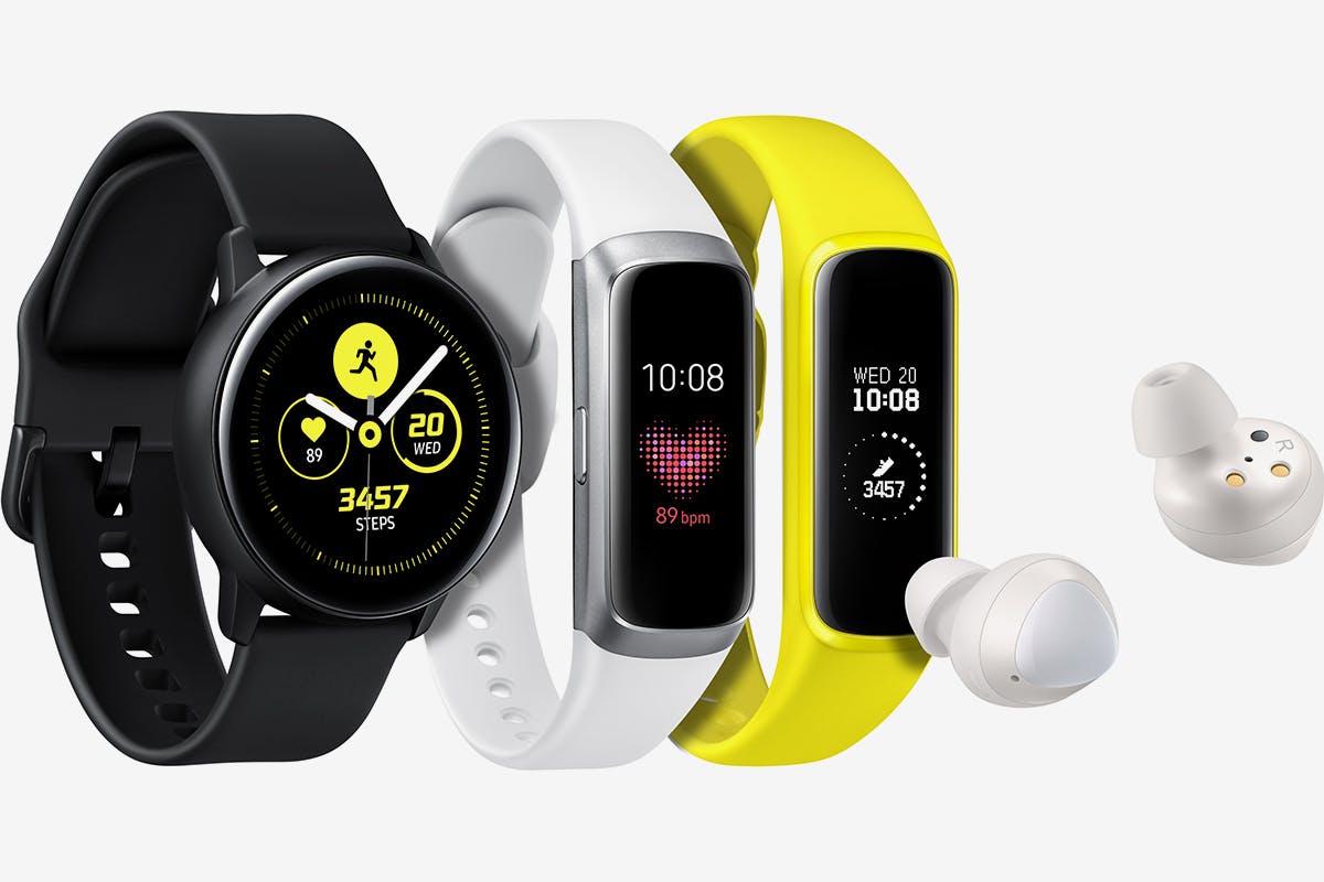 samsung smartwatch and earbuds